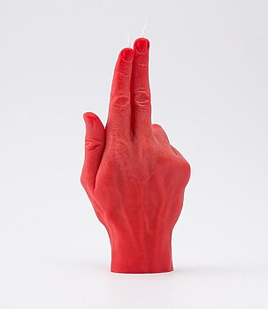Candle Hand Gun Fingers Red