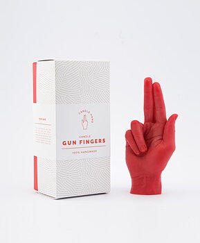 Candle Hand Gun Fingers Red