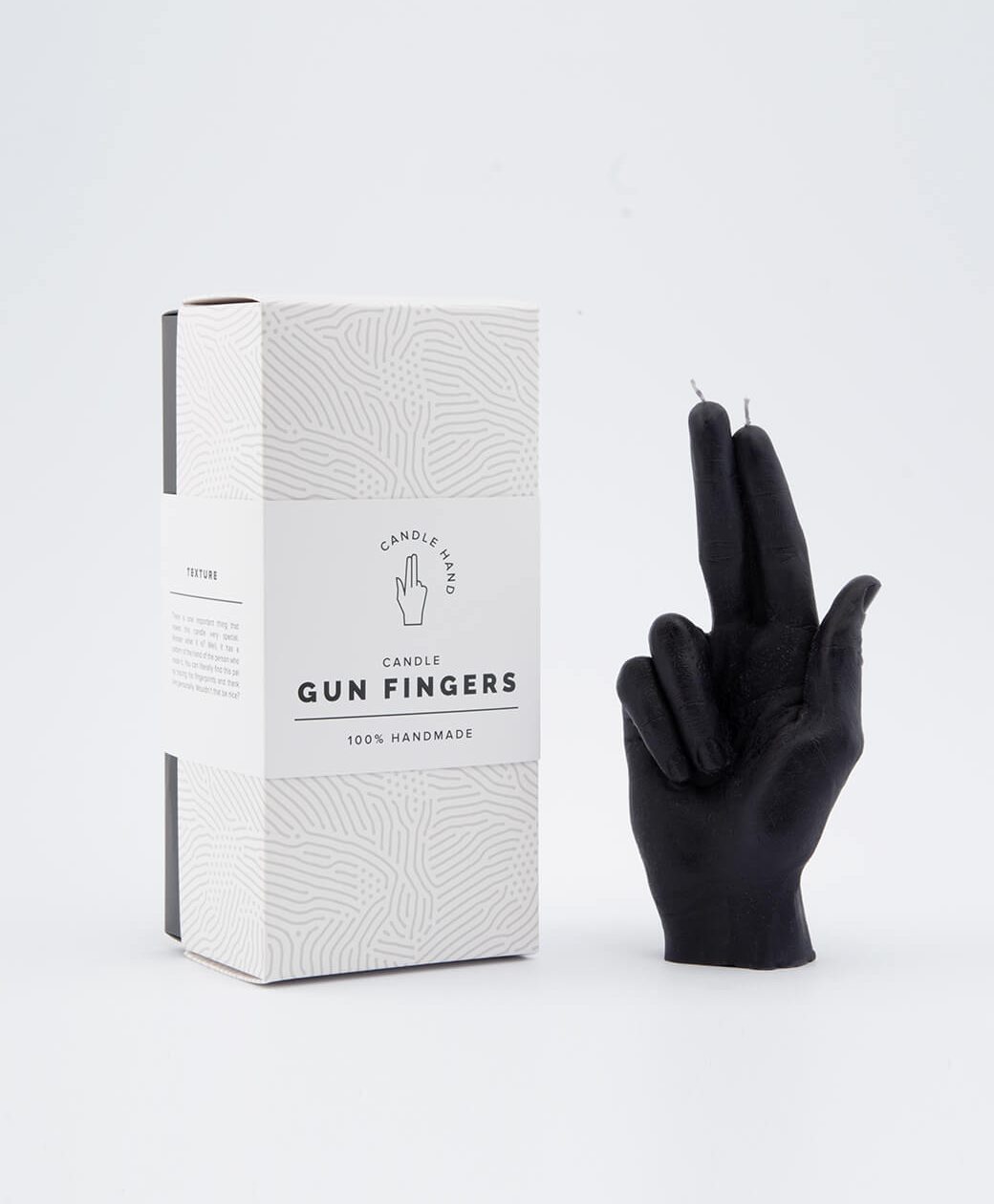Candle Hand Gun Fingers Black