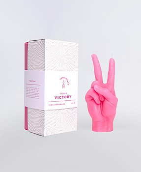 Candle Hand Victory Pink
