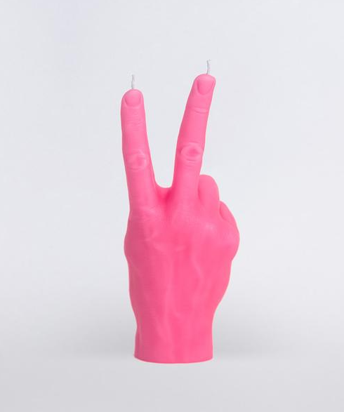 Candle Hand Victory Pink - 2