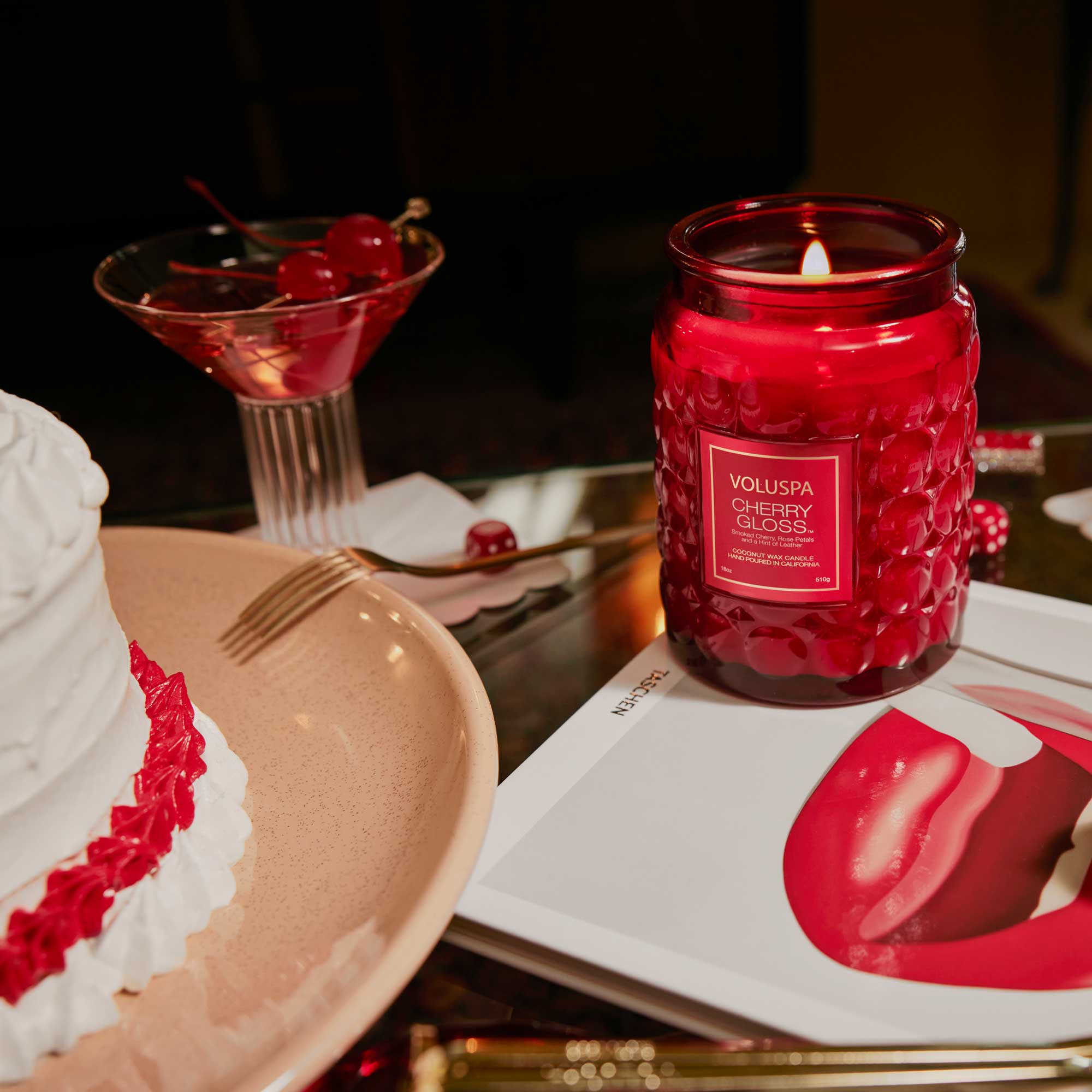 Voluspa Cherry Gloss Large Jar 100 h - 2