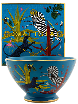 Ortigia Bowl Jungle Ceramic Blue