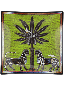 Ortigia Glass Plate Mosaico Green 25x25 cm
