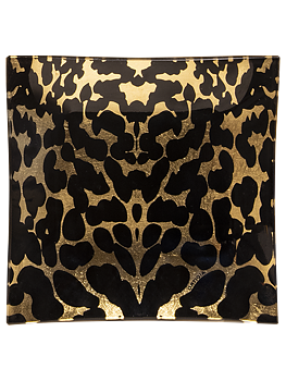 Ortigia Glass Plate Gattopardo Square 16 cm