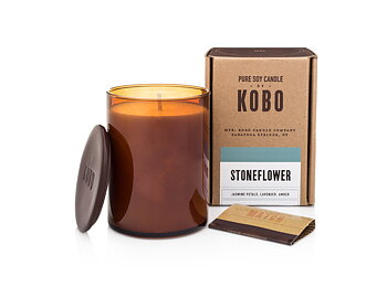 KOBO Woodblock Stoneflower Candle