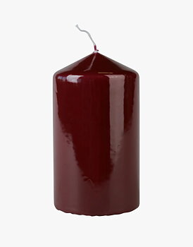 Blockljus Vinröd Lack 7,5x15
