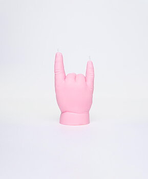 Baby Candle Hand You Rock Rosa