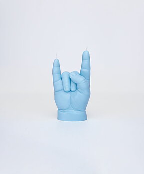 Baby Candle Hand You Rock Ljusblå