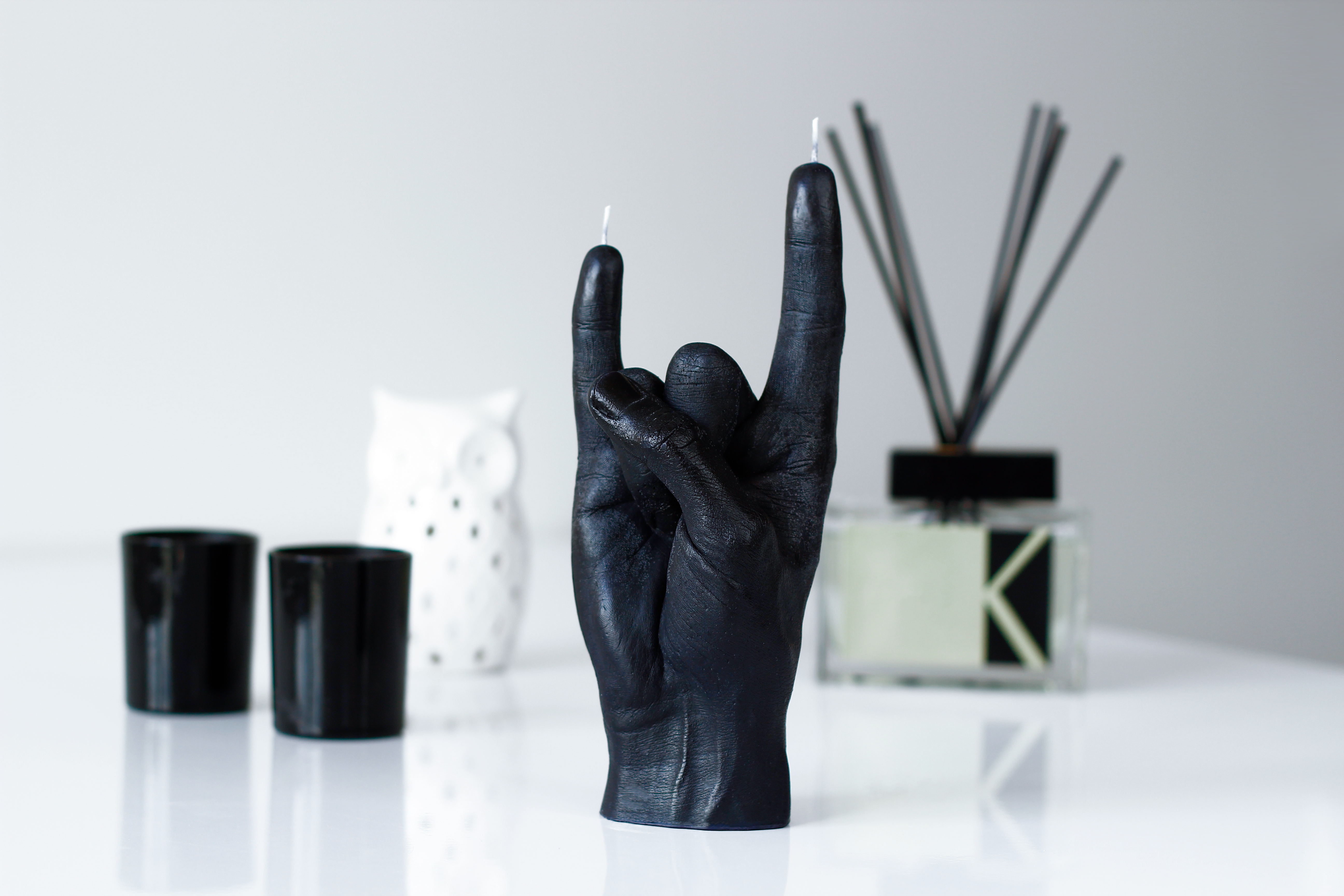 Candle Hand You Rock Black - 3