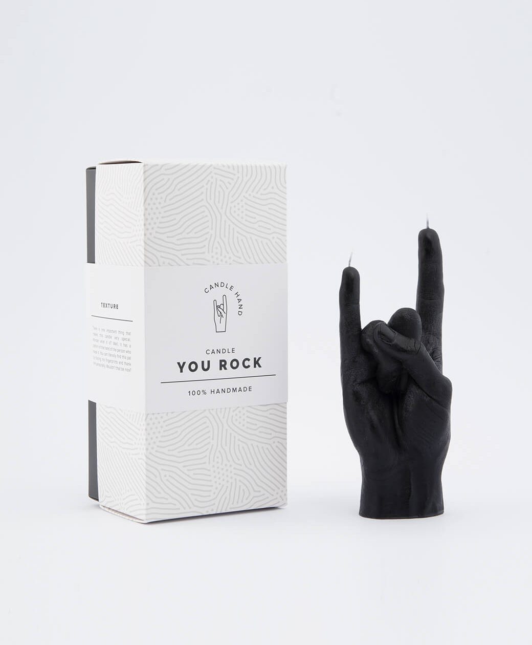 Candle Hand You Rock Black