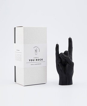 Candle Hand You Rock Black