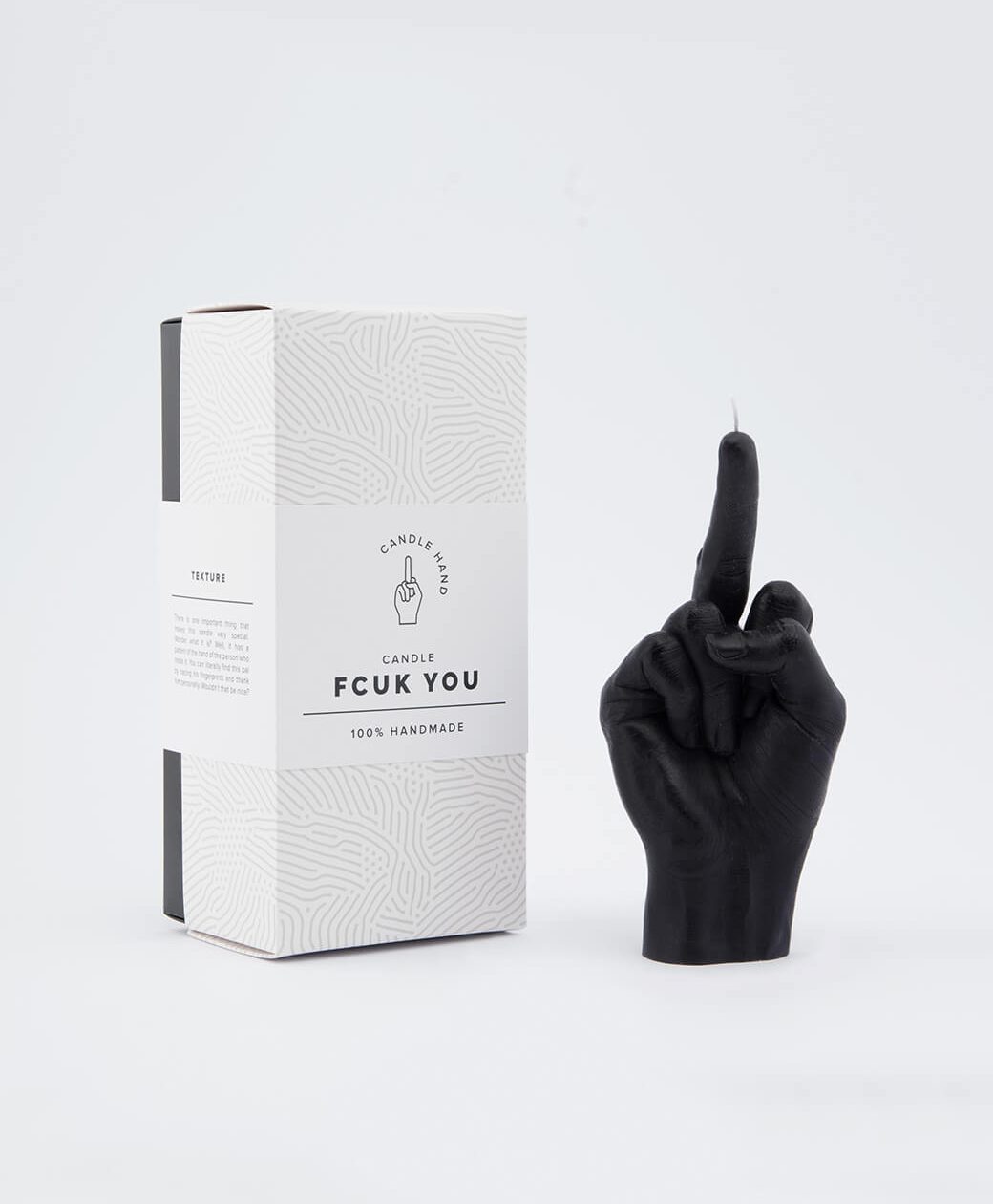 Candle Hand F*ck You – svart dekorationsljus