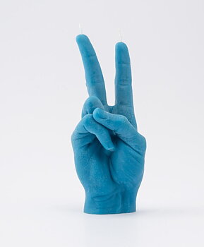 Candle Hand Victory/Peace Blue