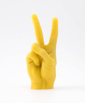 Candle Hand Victory/Peace Yellow