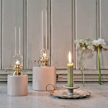 Fotogenlampa Rak Beige Liten