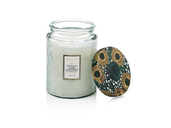 French Cade & Lavender Large Glass Jar - Japonica 