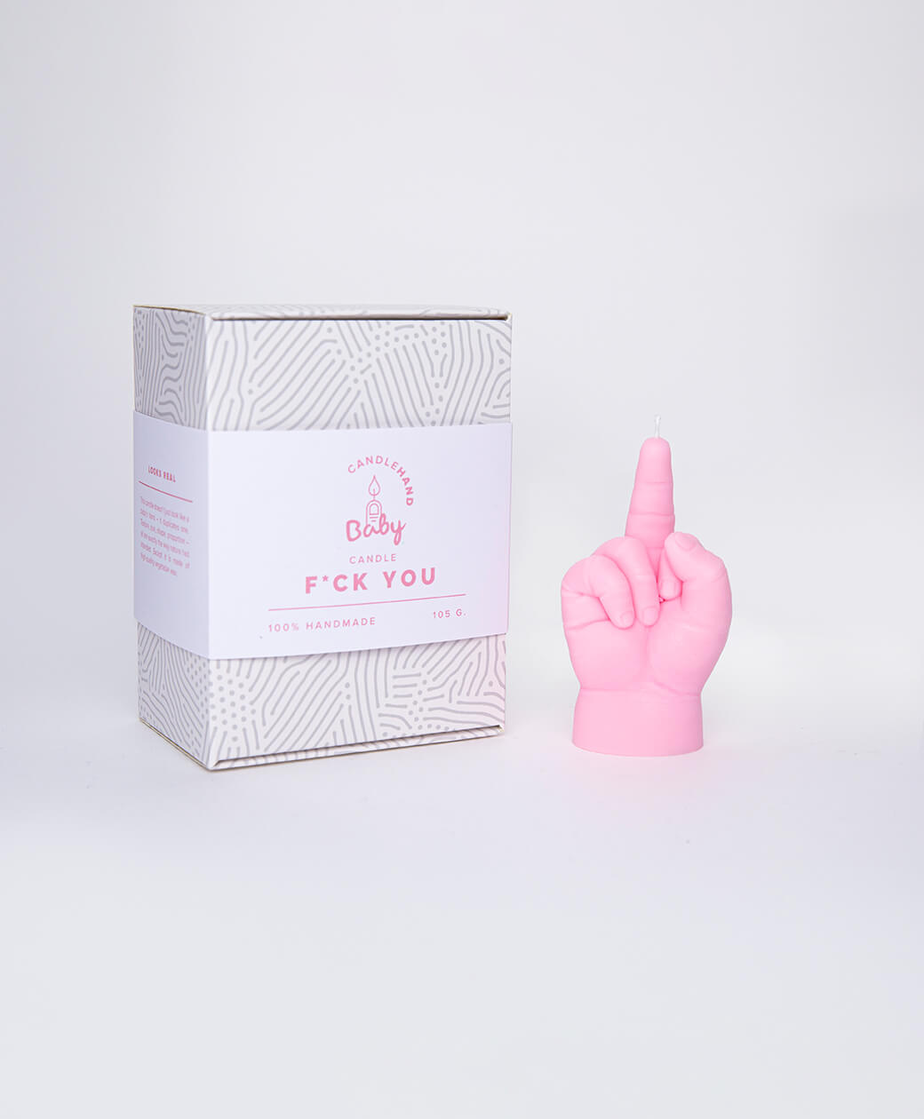 Baby Candle Hand *F** You* Rosa - 2