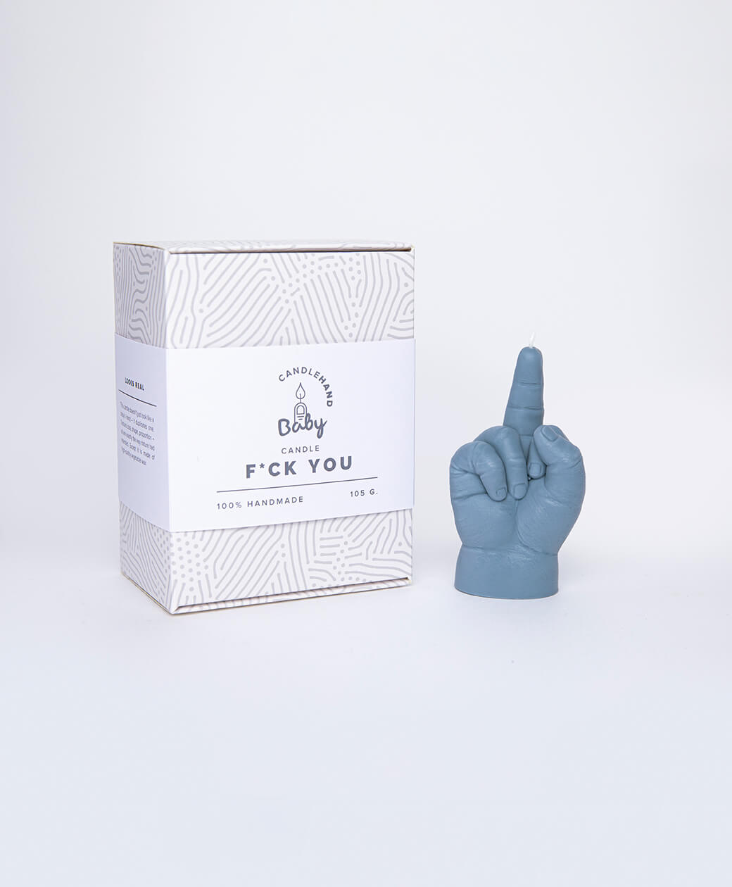 Baby Candle Hand *F** You* Grå - 2
