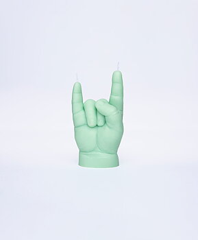 Baby Candle Hand You Rock Mintgrön