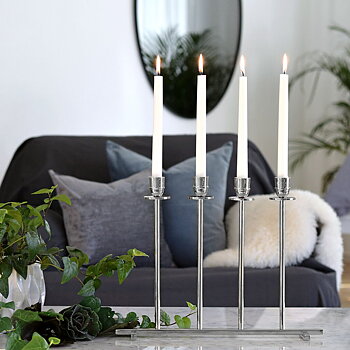 HILKE Ljusstake Alto Advent Förnicklad 