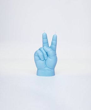 Baby Candle Hand Peace Light Blue