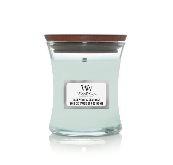 Woodwick Sagewood &amp; Seagrass Mini