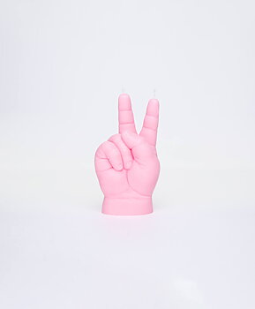 Baby Candle Hand Peace Pink
