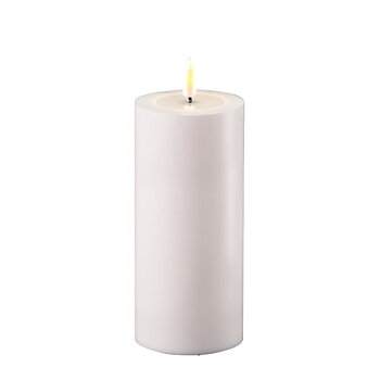 LED-Blockljus Vit 7,5x15cm Uteljus