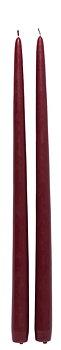 Antikljus Vinröd Matt 45 cm Parljus