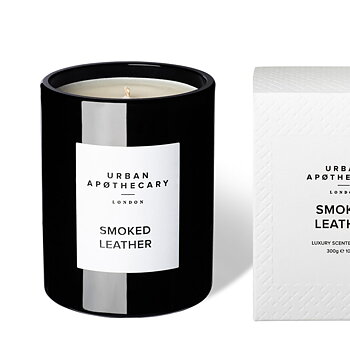 Urban.A Smoked Leather Luxury Black Glass Candle