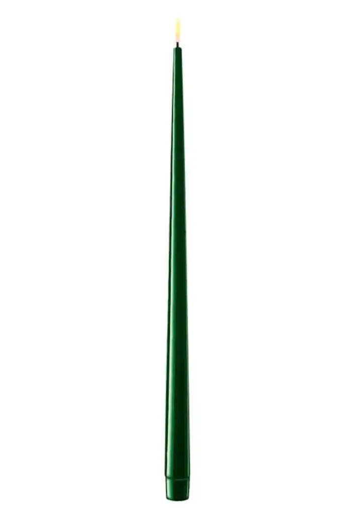 LED Antikljus Mörkgrön 38 cm 2 pack