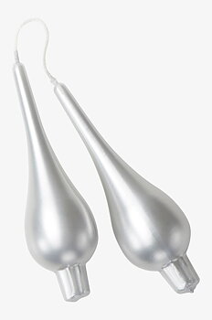 Droppljus Silver Metallic