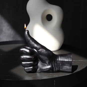 Candle Hand Thumbs Up Black