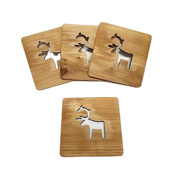 Glasunderlägg Ren al, 4-pack