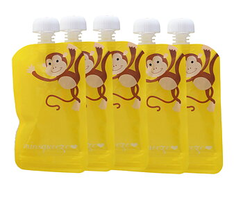 5-pack Minsqueeze Monkey klämpåse