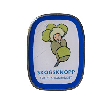 Terminsmärke Skogsknopp blå