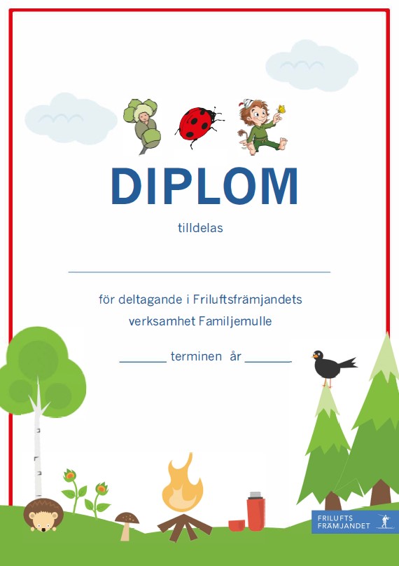 Diplom Familjemulle 20-pack röd