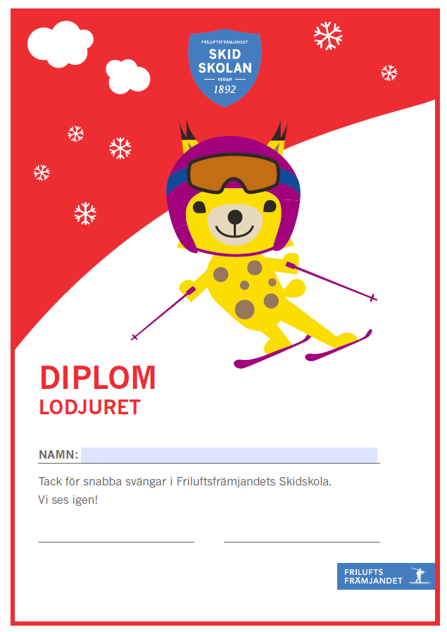 Diplom Lodjuret Skidor - 20-pack