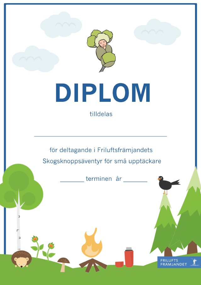 Diplom Skogsknopp Blå - 20-pack