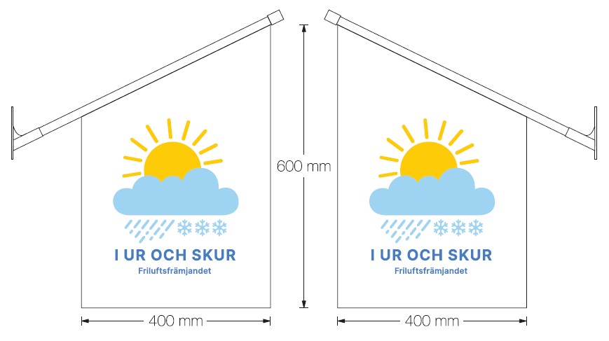 Fasadflagga I Ur och Skur vit