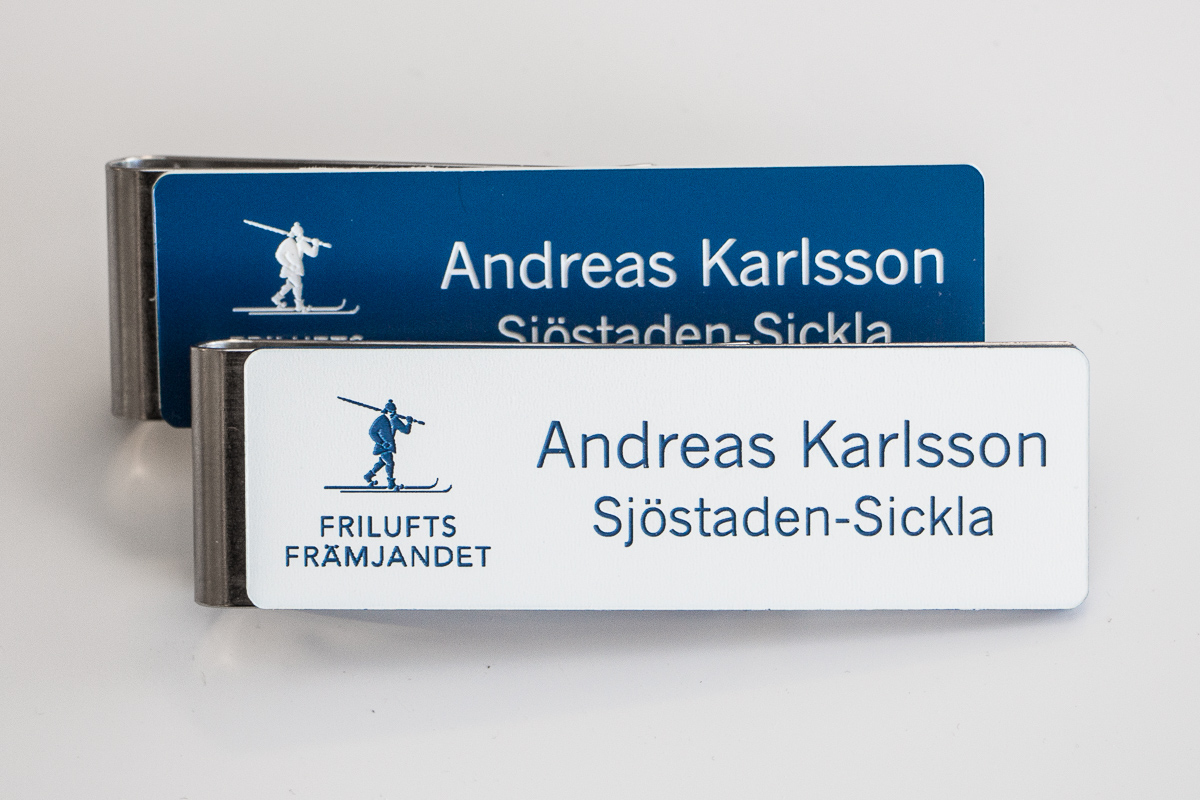 Namnskylt med fäste - Friluftsfrämjandet