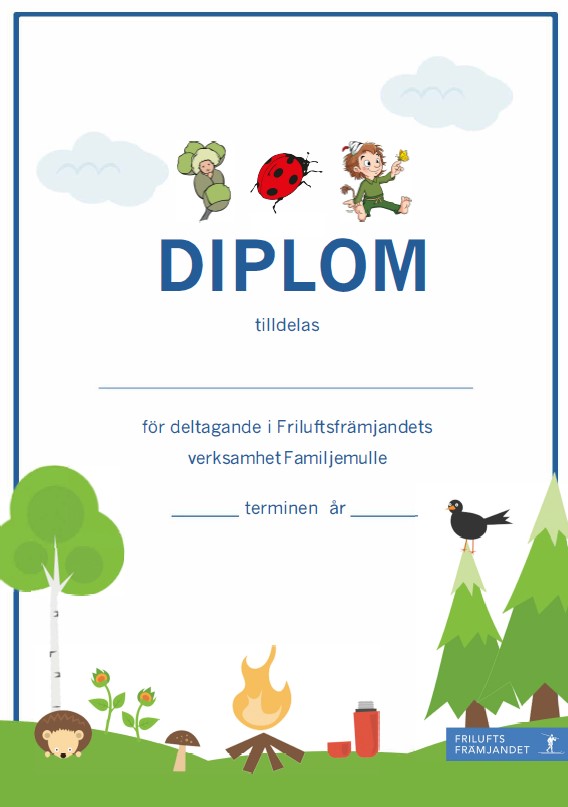 Diplom Familjemulle 20-pack blå