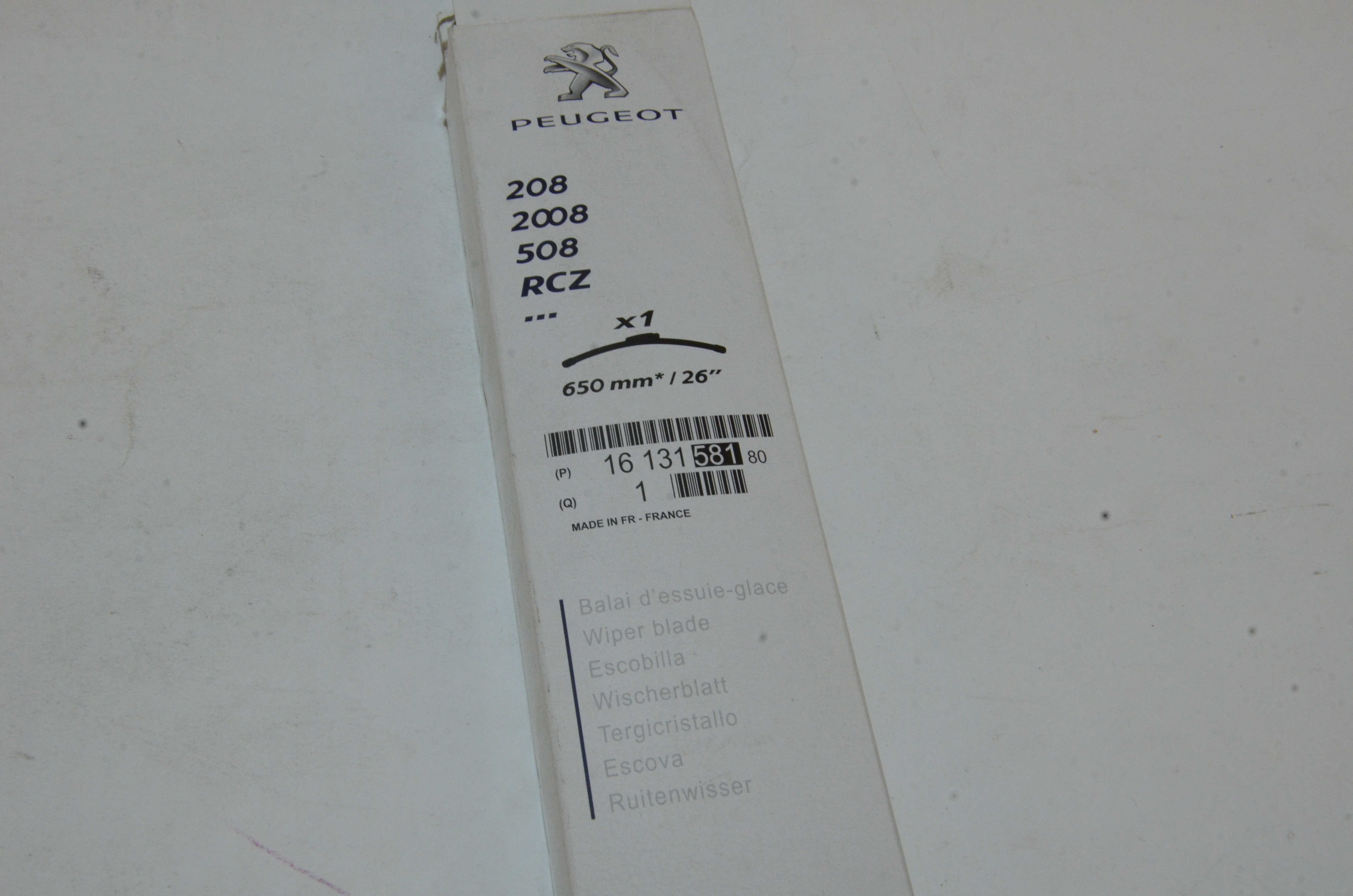 Peugeot 208 2008 508 RCZ Flat Torkarblad 650mm - 2