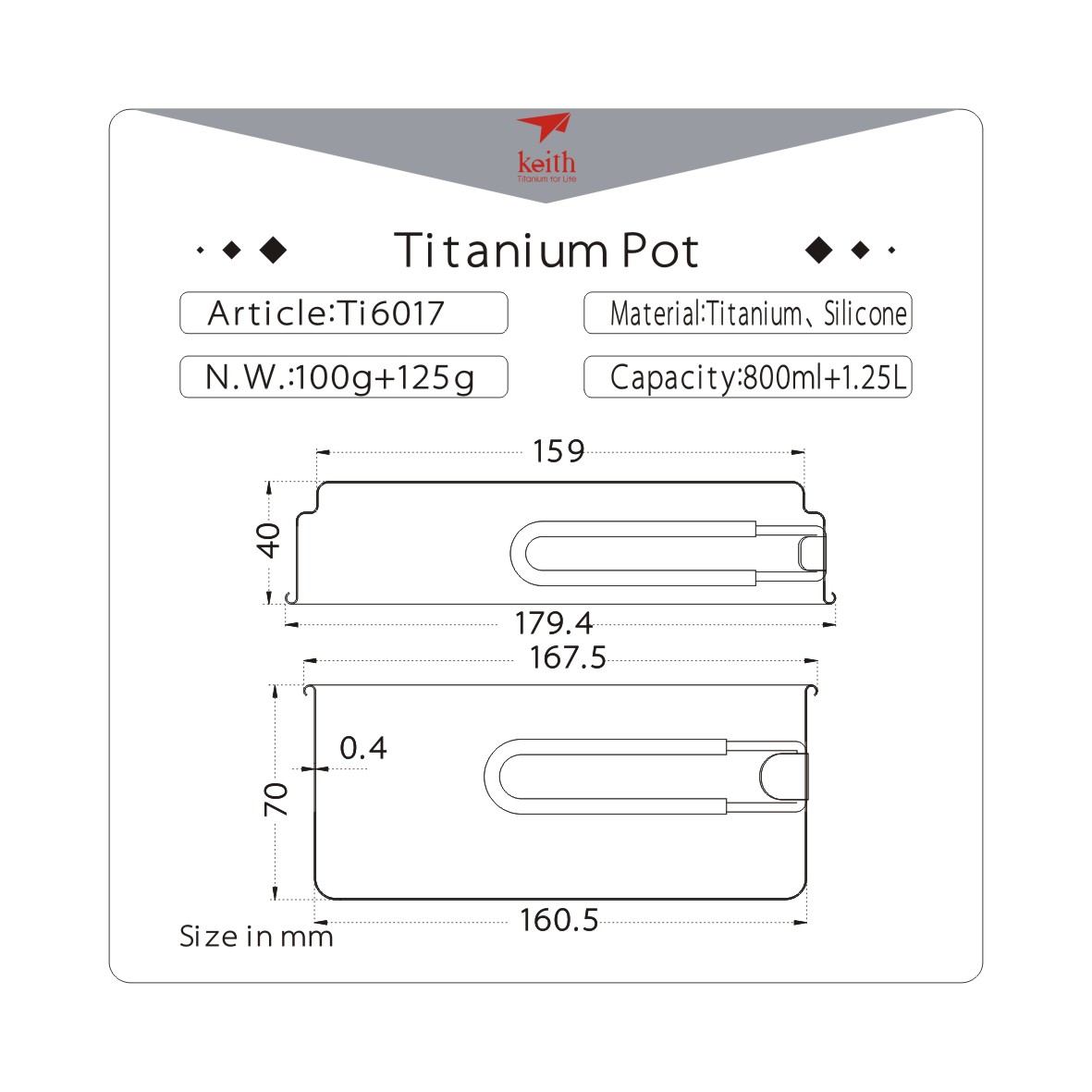 2-Piece Titanium pot and Pan Cook Set   - 9