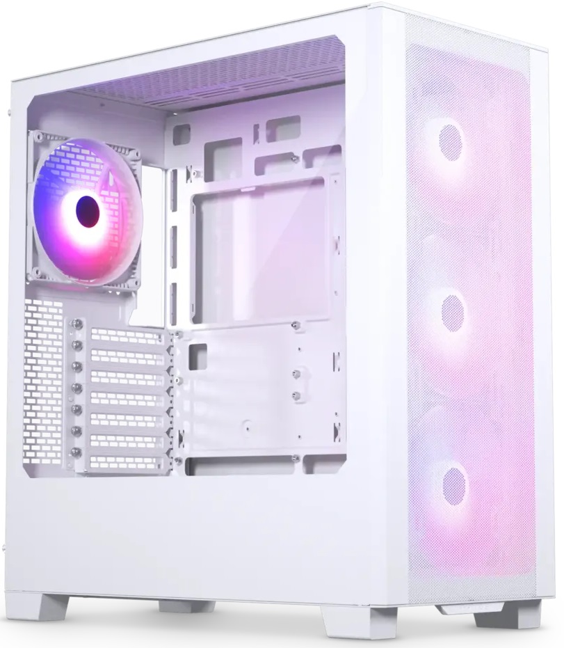 Phanteks XT Pro Ultra ATX (Vit) med 4 st ARGB-chassifläktar (3 st fram, 1 st bak)