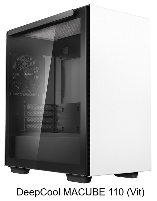 DeepCool MACUBE 110 (Vit) med 1 st chassifläkt (i bak) utan RGB