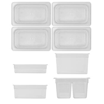 Kantin GN 1/4 transparent polykarbonat Exxent