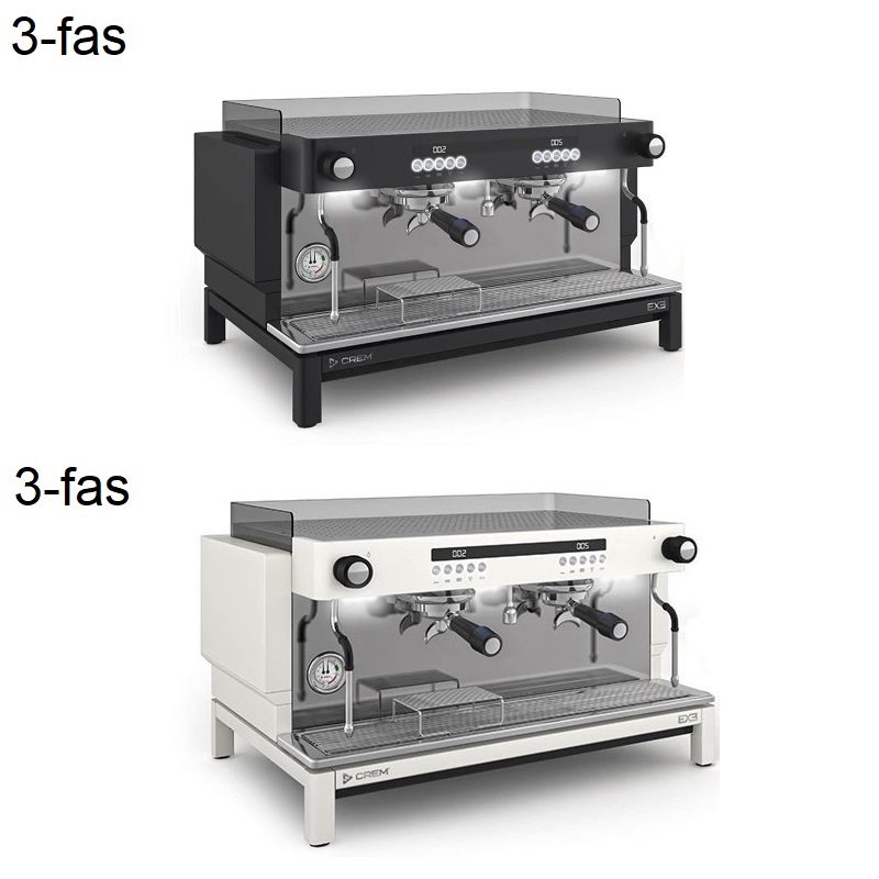  Espressomaskin EX3 Maxi 2GR 1B Display 3-fas TA Crem