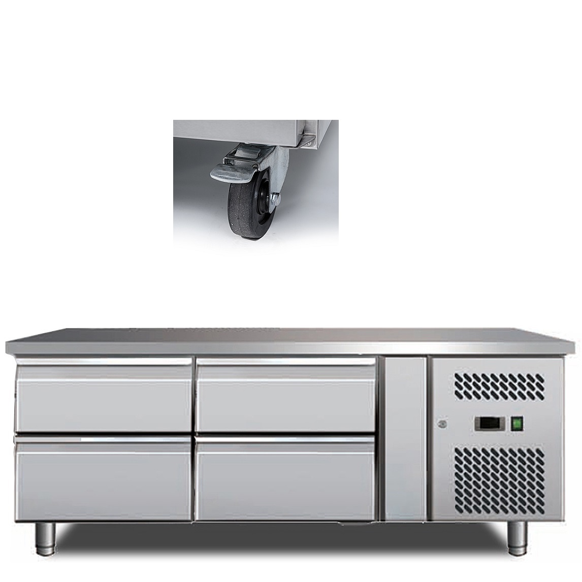  Grillkylbänk 1360x700x650mm med 4st draglådor GN - 2